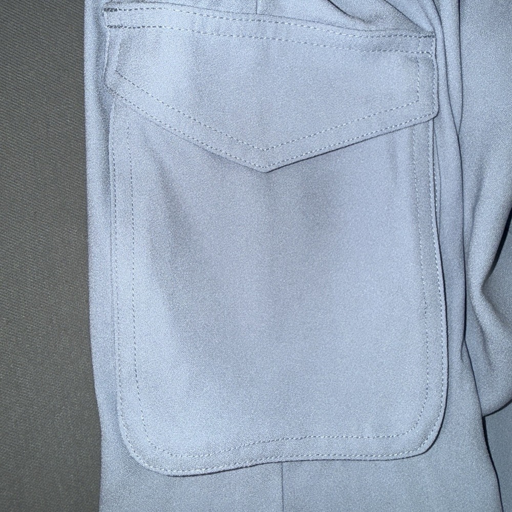 Women's Express Ankle High Rise Belted Cargo Pants Blue Size 0 - Picture 4 of 8